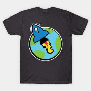 Rocket And Planet T-Shirt